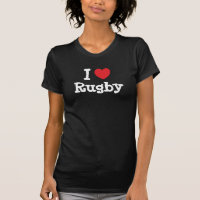 J'aime le coeur Rugby personnalisé
