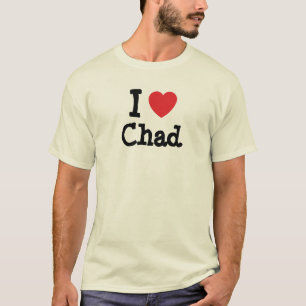 T-shirt J'aime le coeur tchadien personnalisé