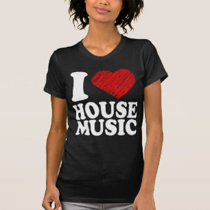 T-shirt J'aime le cool d'art de coeur de musique de