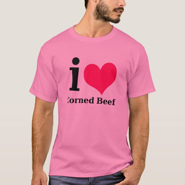 T-shirt J'aime le corned beef (Devant)