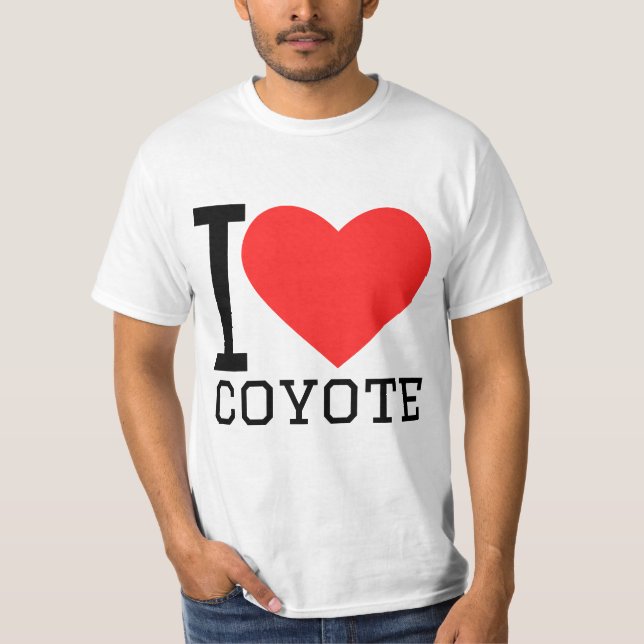 T-shirt J'aime le coyote (Devant)