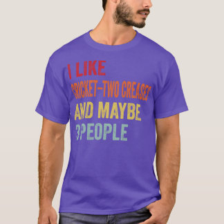 T-shirt J'Aime Le CricketDeux Creux Peut-Être 3 Personnes