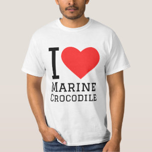 T-shirt J'aime le crocodile marin