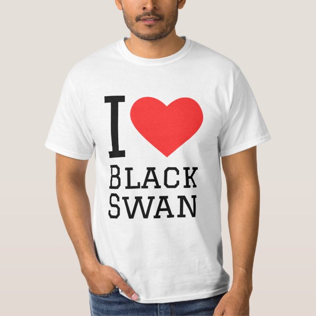T-shirt J'aime le cygne noir (Devant)