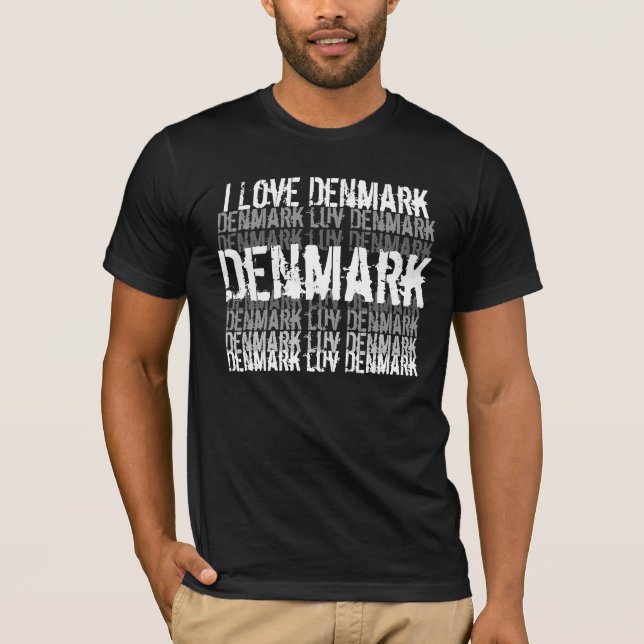 T-shirt J'aime le Danemark (Devant)