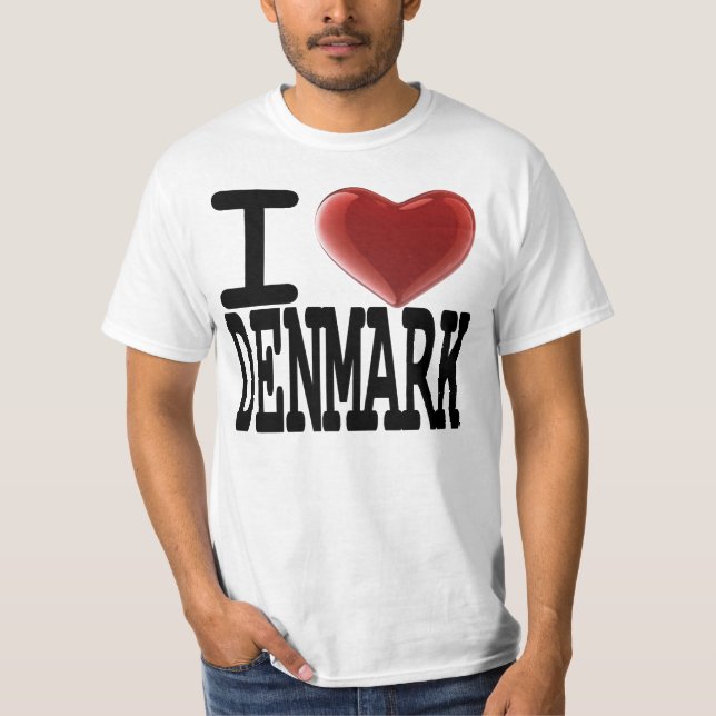 T-shirt J'aime le DANEMARK (Devant)