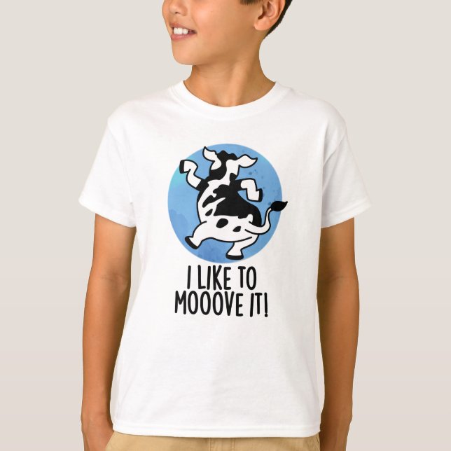 T-shirt J'Aime Le Déplacer Funny Cow Pun (Devant)