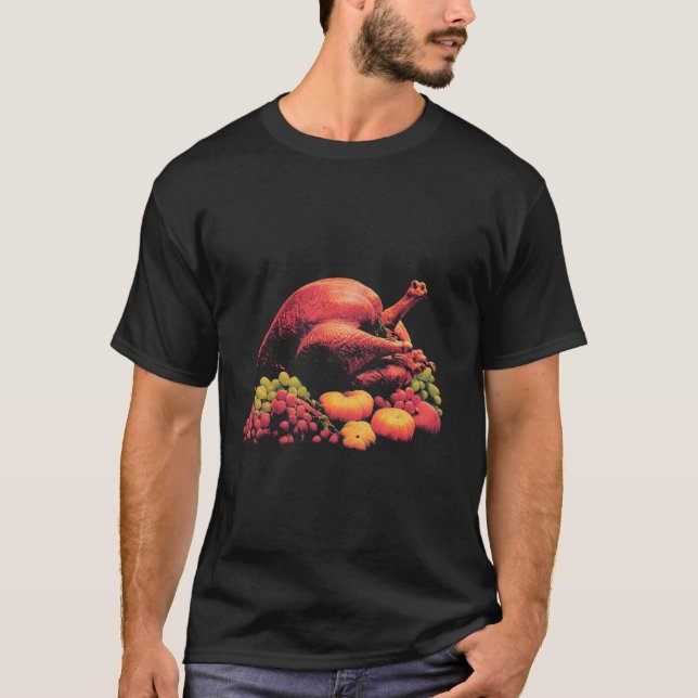 T-shirt J'aime le design de dinde avec une dinde dessus Th (Devant)