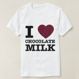 T-shirt J'aime le design de lait chocolaté
