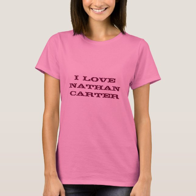 T-shirt j'aime le dessus de Nathan Carter (Devant)