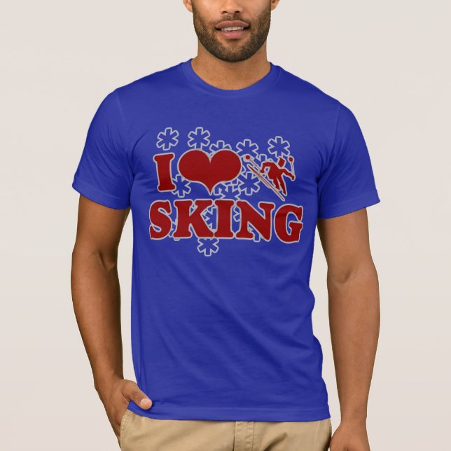 T-SHIRT J'AIME LE DESSUS DE SKING (Devant)