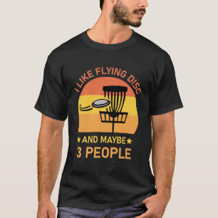 T-shirt J'aime le disque volant et peut-être 3 personnes -
