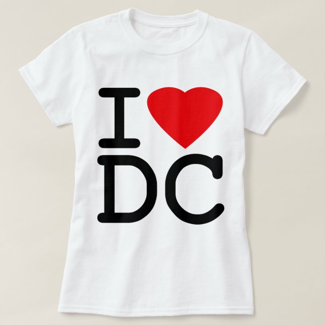 T-shirt J'aime le District de Columbia de DC de Washington (Design devant)