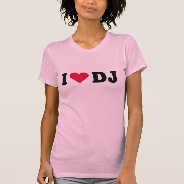 T-SHIRT J'AIME LE DJ (Devant)