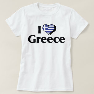 T-shirt J'aime le drapeau de la Grèce