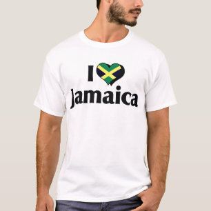 T-shirt J'aime le drapeau de la Jamaïque