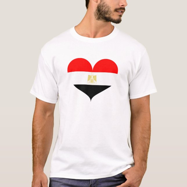 T-shirt J'aime le drapeau de l'Égypte (Devant)