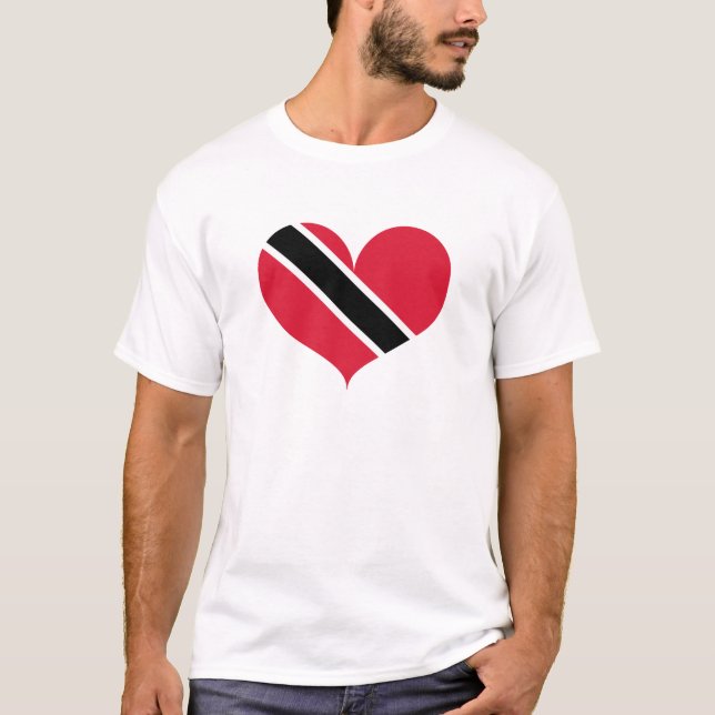 T-shirt J'aime le drapeau de Trinité-et-Tobago (Devant)