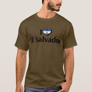T-shirt J'aime le drapeau d'El Salvador