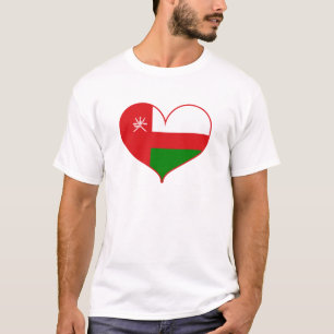 T-shirt J'aime le drapeau d'Oman