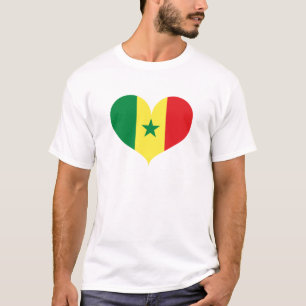 T-shirt J'aime le drapeau du Sénégal