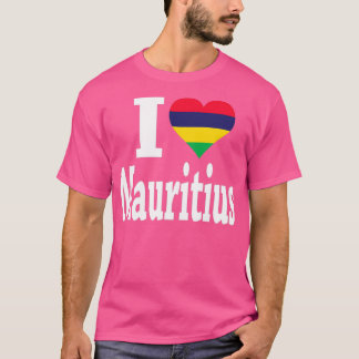 T-shirt J'aime le drapeau mauricien