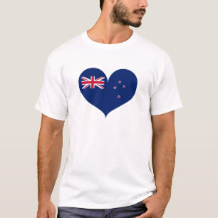 T-shirt J'aime le drapeau néo-zélandais