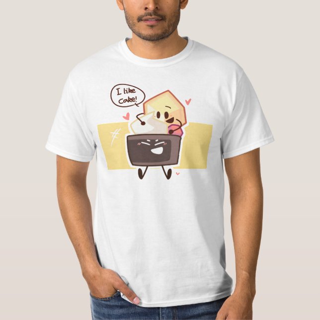 T-shirt j'aime le gâteau - bfb cake (Devant)