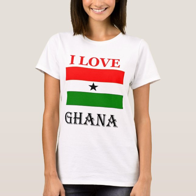 T-shirt J'aime le Ghana (Devant)