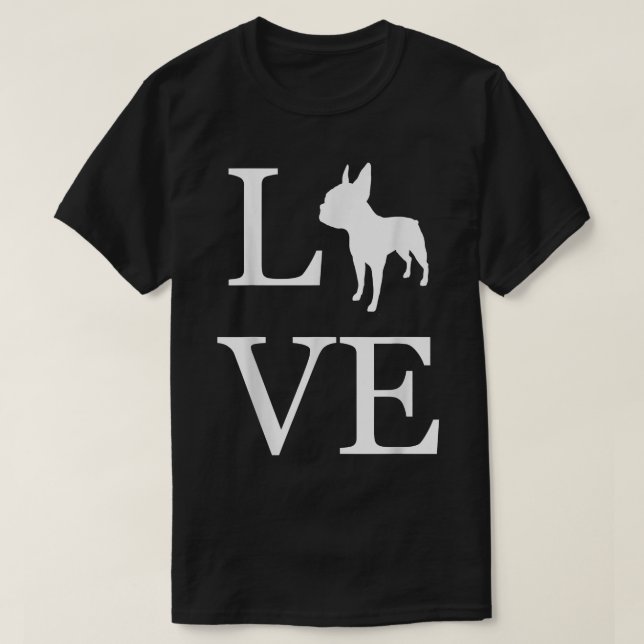 T-shirt J'aime le graphique blanc pour amateur de chien Te (Design devant)