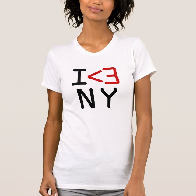 T-shirt J'aime le graphisme de la fierté de l'État de New  (Devant)