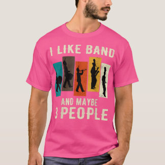 T-shirt J'Aime Le Groupe Et Peut-Être 3 Personnes Drôle Mu