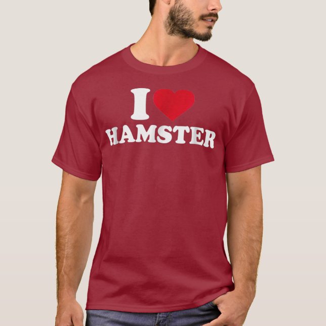 T-shirt J'aime le hamster (Devant)