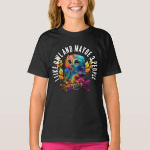 T-SHIRT J'AIME LE HIBOU ET PEUT-ÊTRE 3 PERSONNES