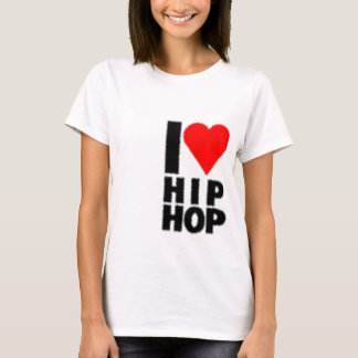 T-shirt J'aime le hip hop - coeur sur le coeur