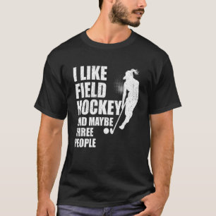 T-shirt J'Aime Le Hockey De Champ Et Peut-Être Trois Perso