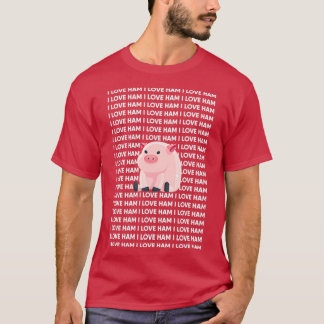 T-shirt J'Aime Le Jambon Drôle Cochon