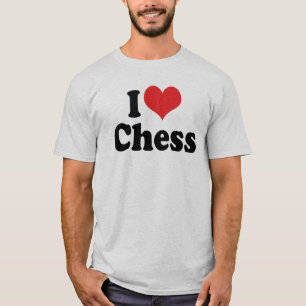 T-shirt J'aime le jeu d'échecs du cœur