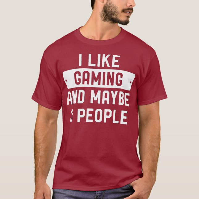 T-shirt J'Aime Le Jeu Et Peut-Être 3 Personnes (Devant)