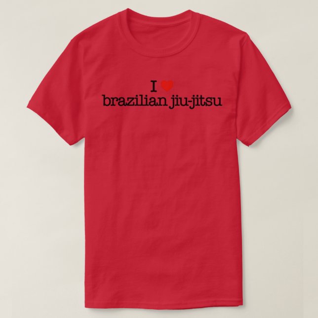 T-shirt J'aime le jiujitsu brésilien (Design devant)