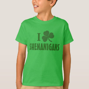 T-shirt J'aime le jour de St Patrick d'enfants de malice
