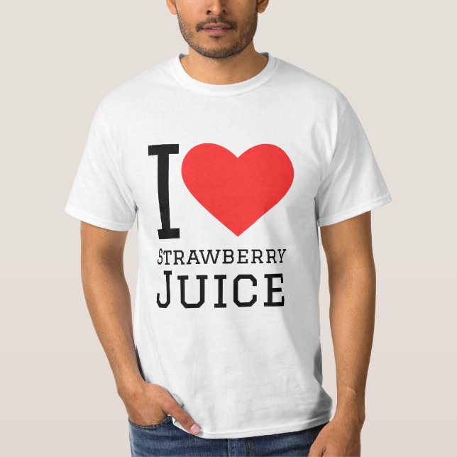 T-shirt J'aime le jus de fraise (Devant)