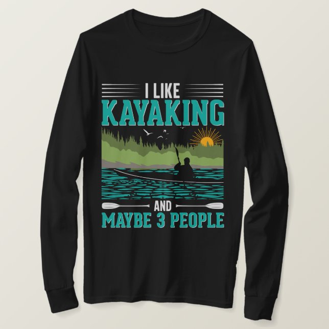 T-shirt J'Aime Le Kayak Plus Que Les Gens (Design devant)