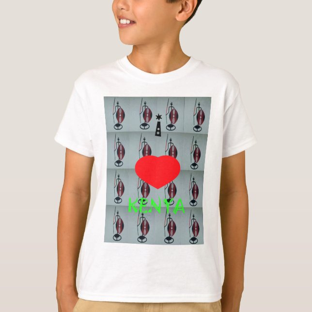 T-shirt J'aime le Kenya (Devant)