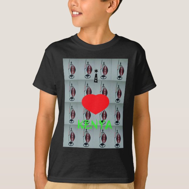 T-shirt J'aime le Kenya (Devant)