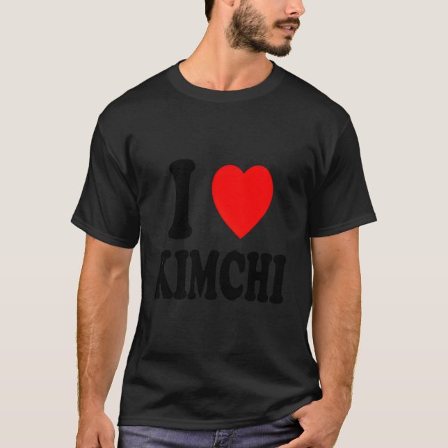 T-shirt J'aime le kimchi, nourriture coréenne au chou ferm (Devant)