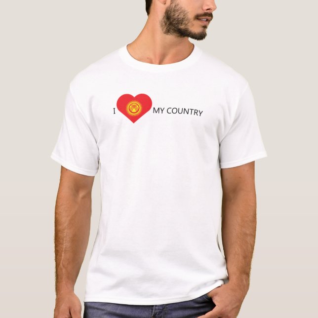 T-shirt J'aime le Kirghizistan (Devant)