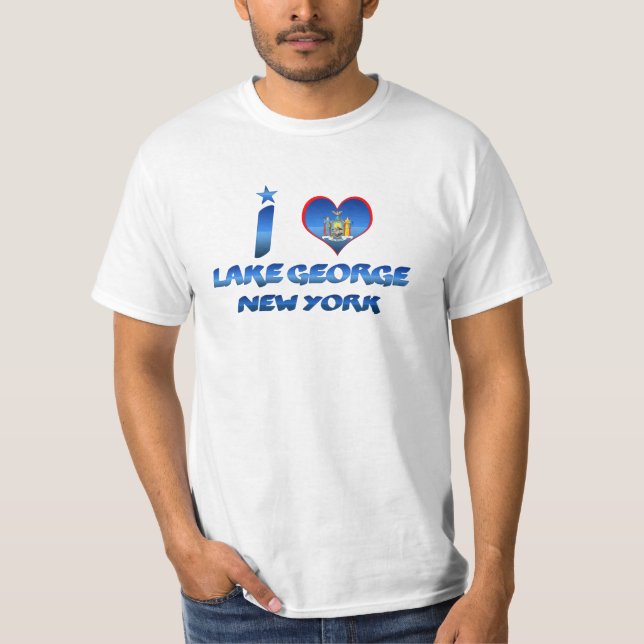 T-shirt J'aime le lac George, New York (Devant)