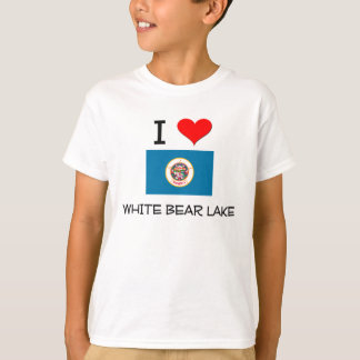 T-shirt J'aime le lac Minnesota bear blanc