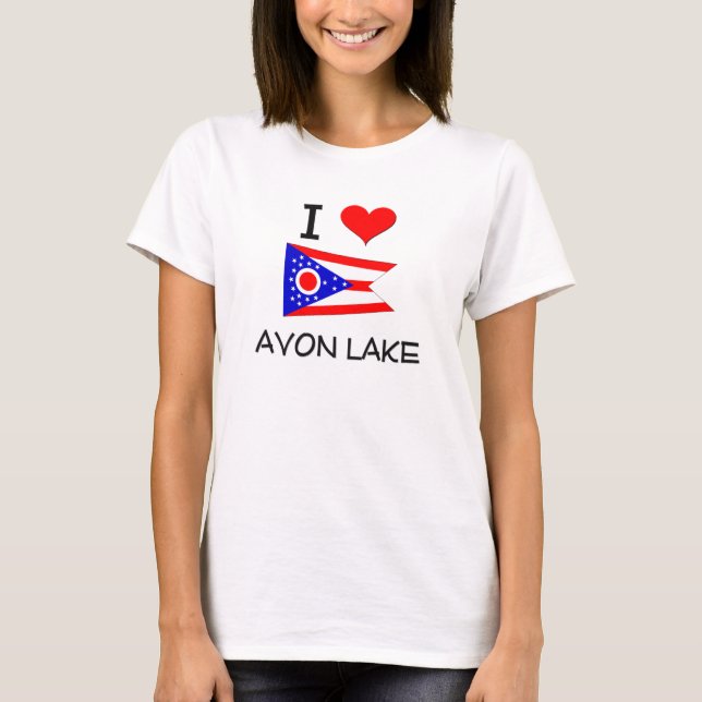 T-shirt J'aime le lac Ohio avon (Devant)
